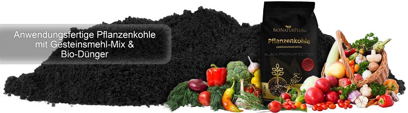 Bio Pflanzenkohle sofort anwendungsfertig für den Garten. Direkt schon aufgeladen und aktiviert