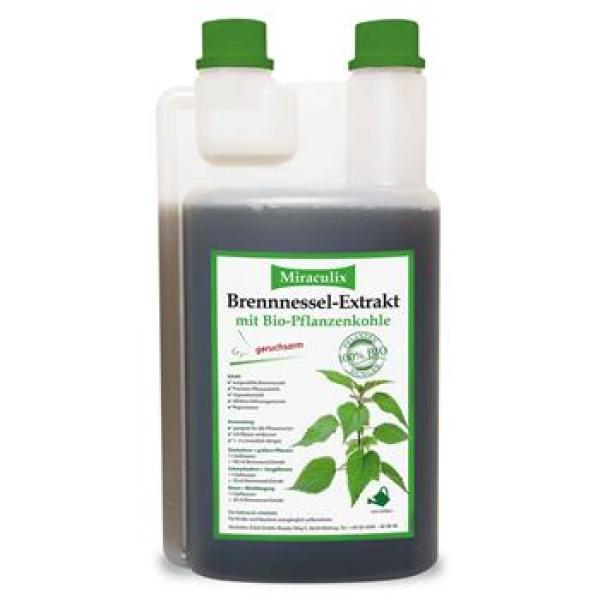 1 Liter Brennessel Extrakt mit Bio Pflanzenkohle Premium Gesteinmehl-Mix 2x 10 Liter