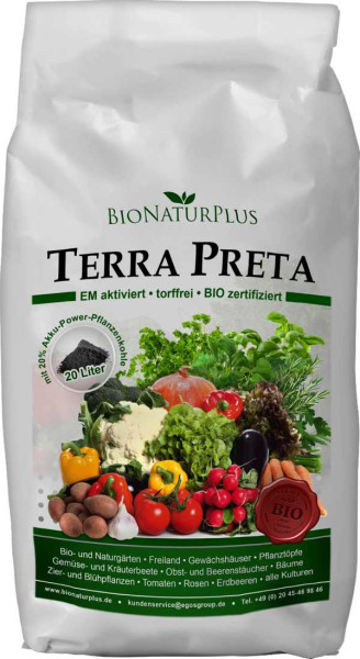 TerraPreta 20 Liter torffrei BioNaturPlus Premium