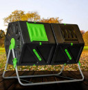 Schnellkomposter 2 Kammern- 2 x105L inc. 1L EM + 20L Pflanzenkohle +1Kg Gesteinsmehl-Mix
